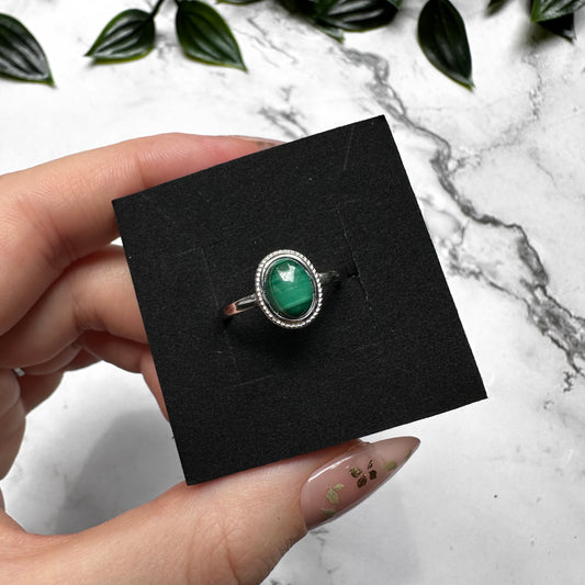 Anello in Malachite (Regolabile)