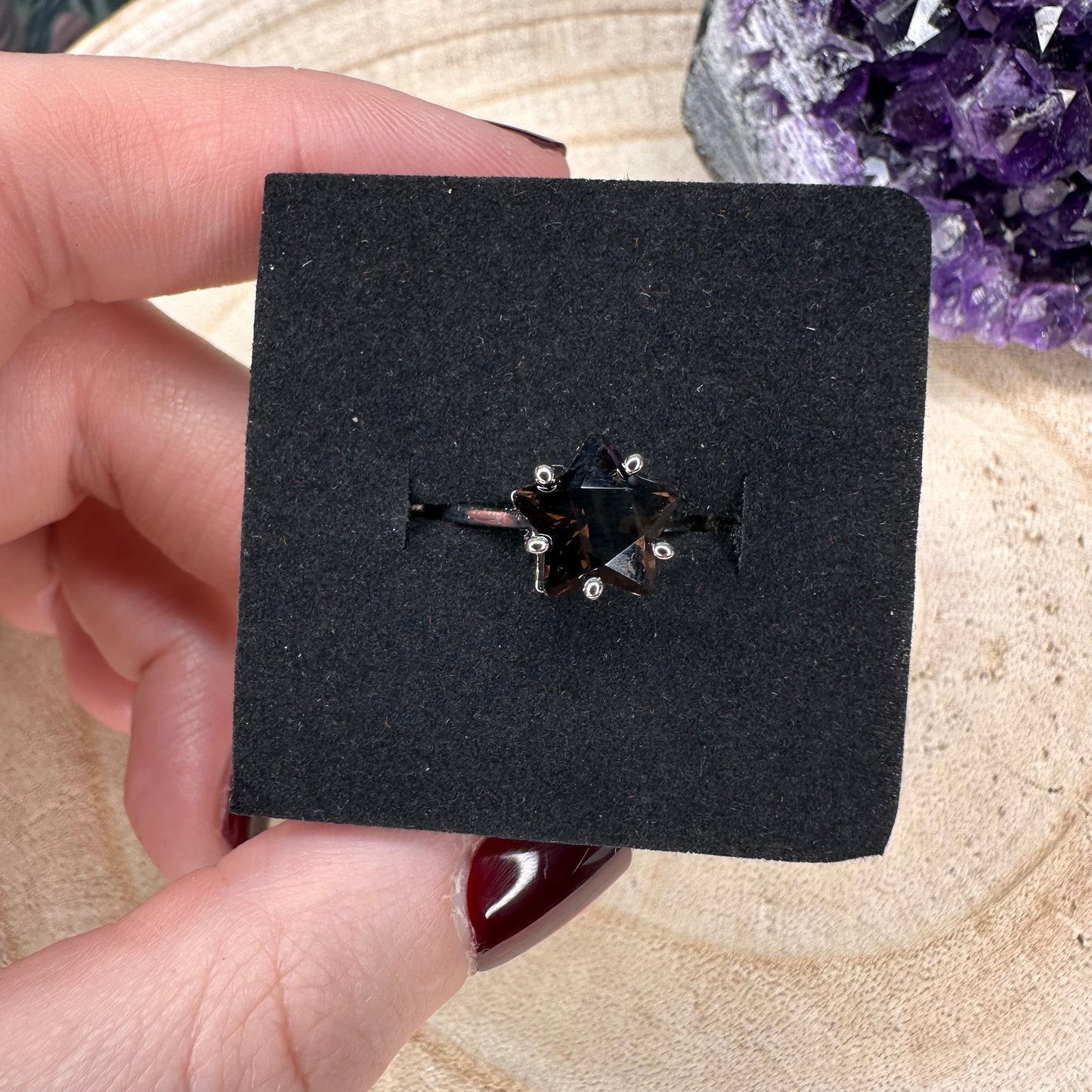 Anello Stella Quarzo Fumé