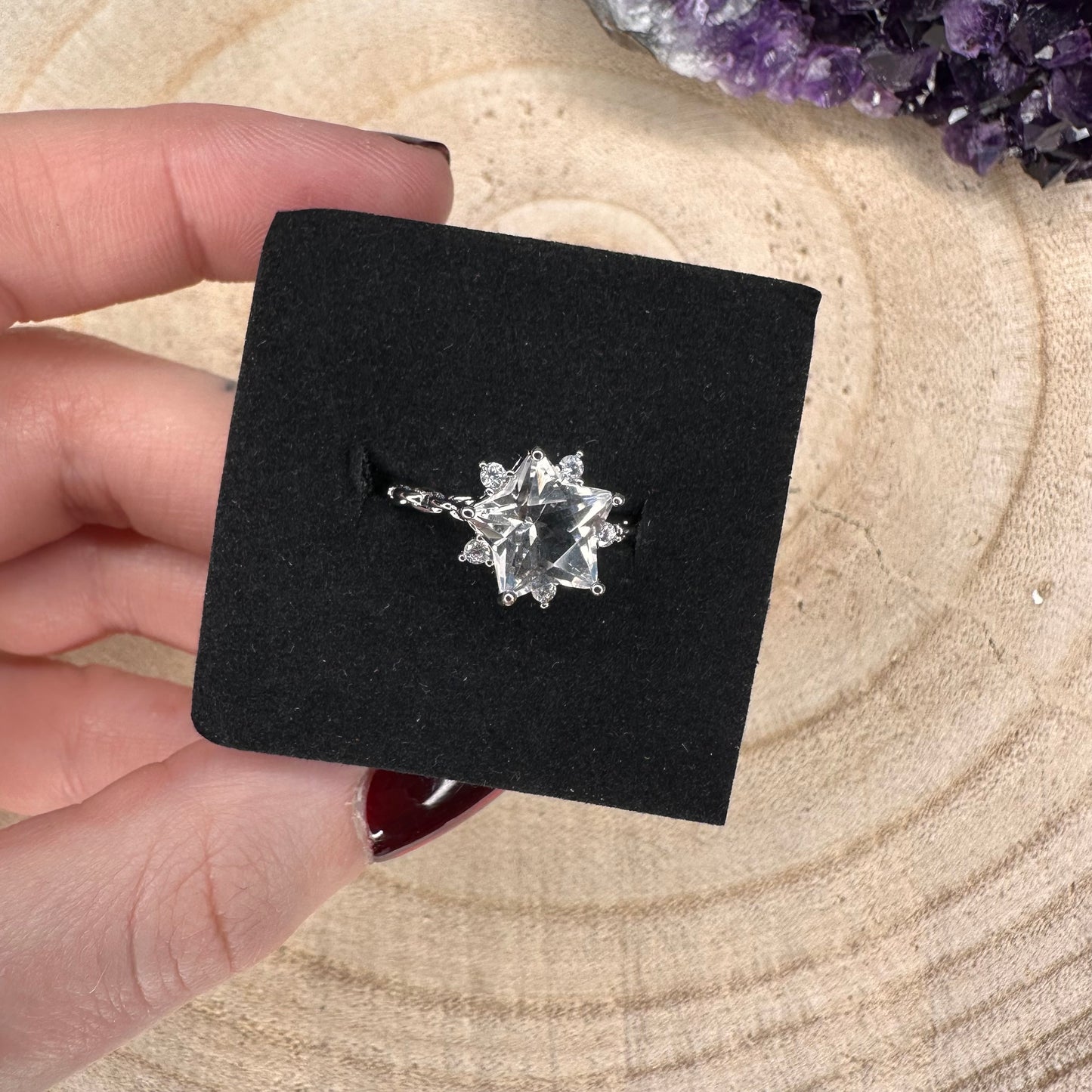 Anello Stella Quarzo Ialino