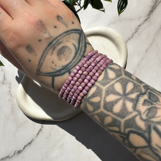 Bracciale sfaccettato in Fosfosiderite