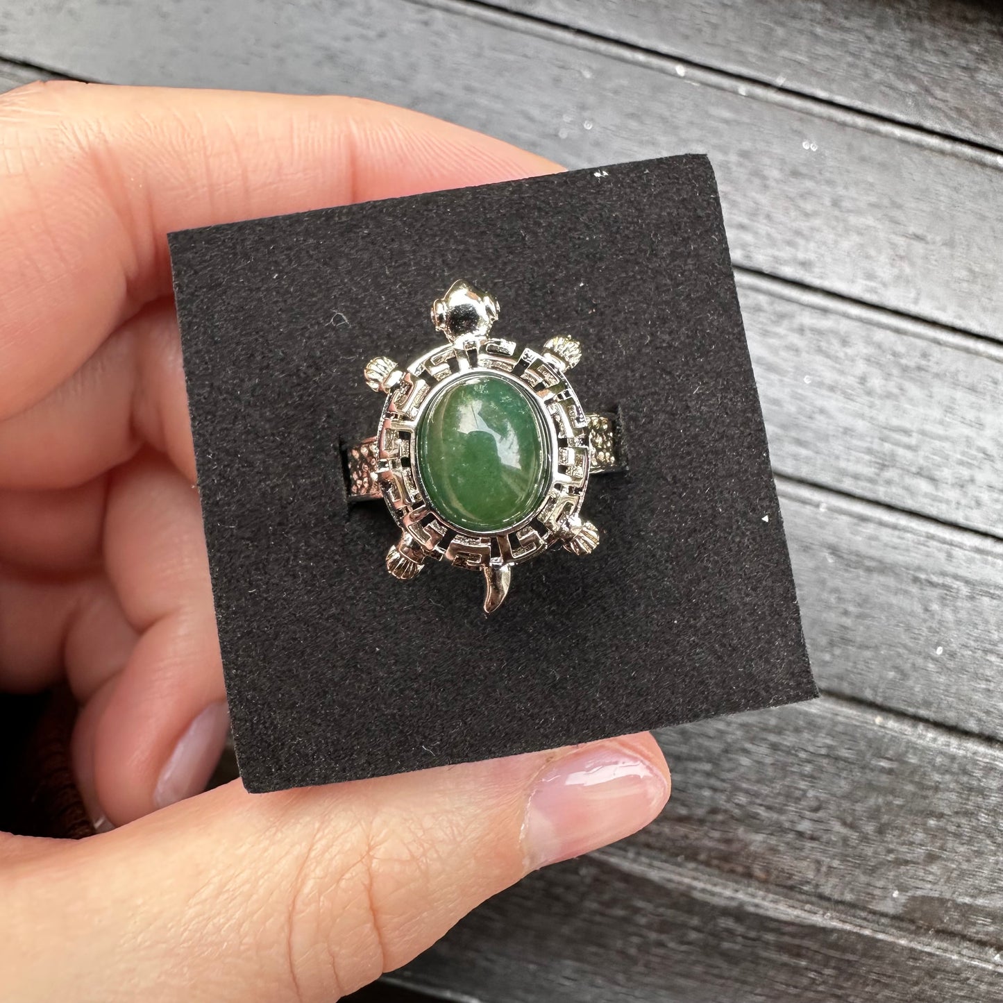 Anello Tartaruga in Agata Muschiata