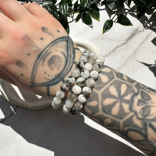 Bracciale in Labradorite Bianca