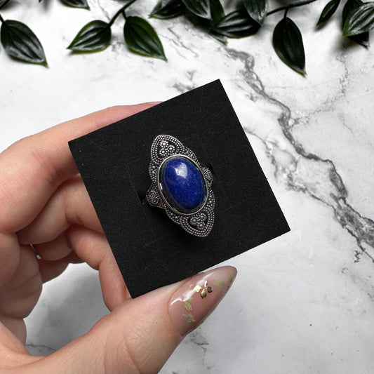 Anello Jasmine in Lapislazzuli (Regolabile)