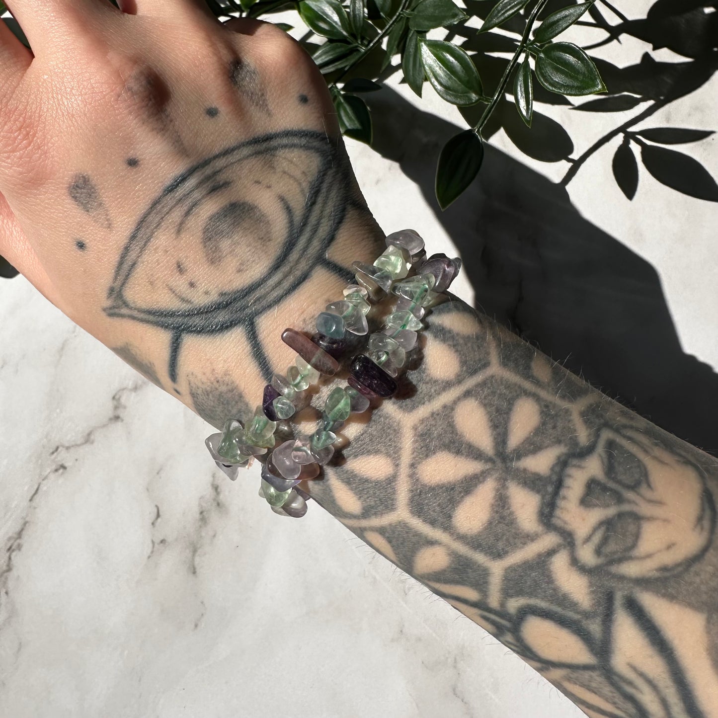 Bracciale Chips in Fluorite