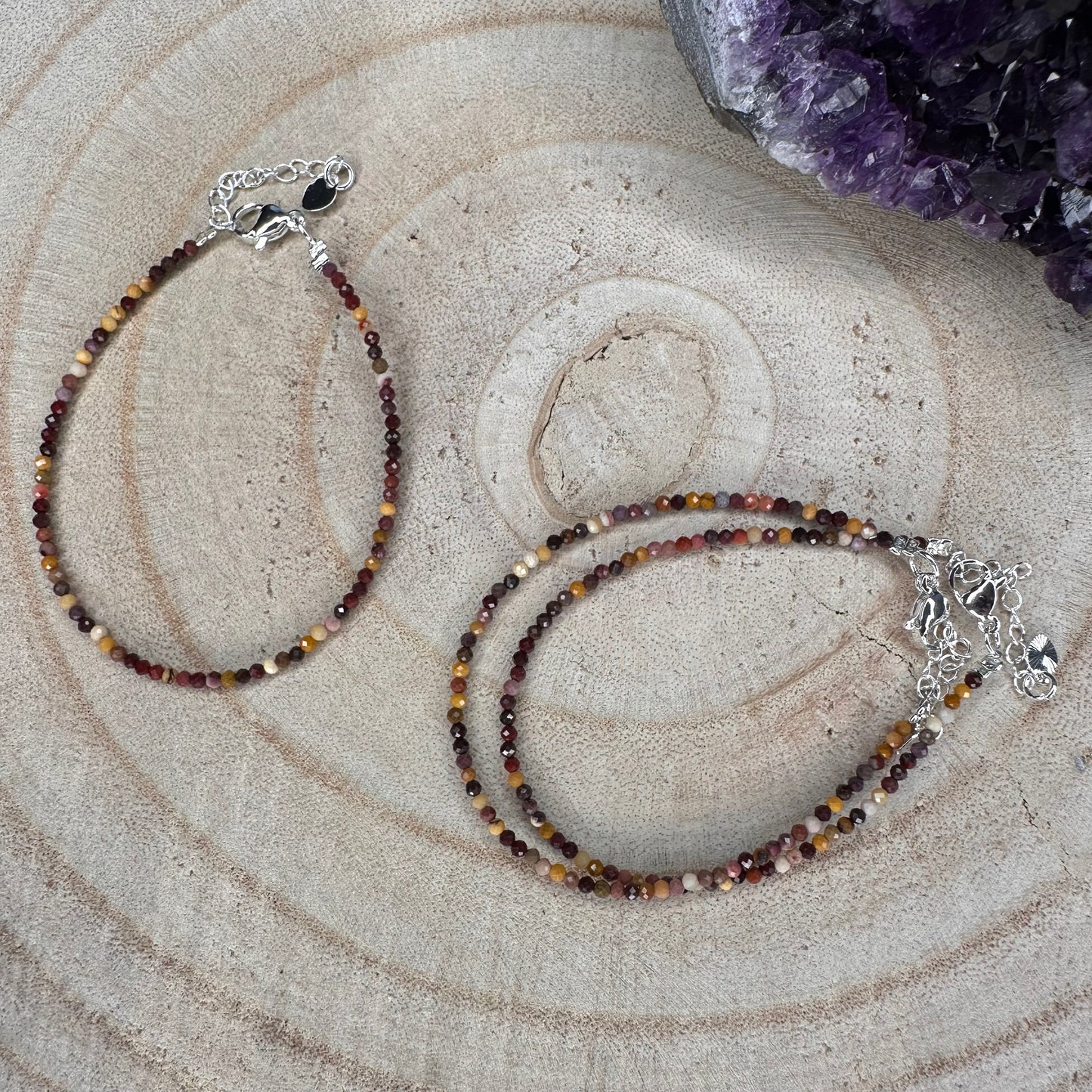 Bracciale sfaccettato in Mokaite