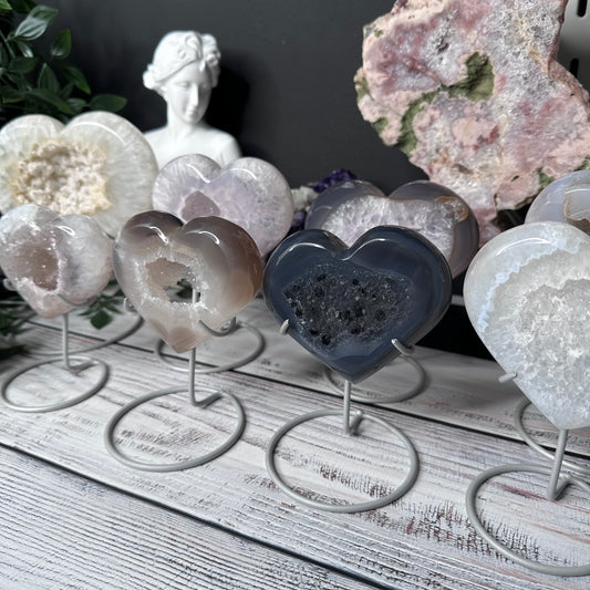 Cuore in Agata Druzy